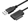Pzzpss USB 2.0 para Mini Sata II 7+6 13Pin Cabo Adaptador Conversor Para Laptop CD/DVD ROM Unidade Slimline Conversor Caddy HDD