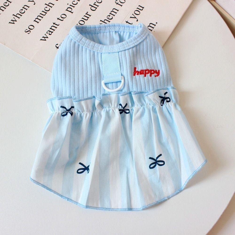 Skin-friendly Puppy Skirt Lovely Pet Dress Pet Clothes Dog Summer Dress  For Small Medium Dogs