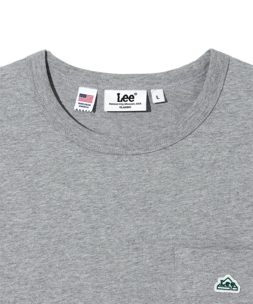 LEE House Logo Pocket Short Sleeve T-Shirt Gray
