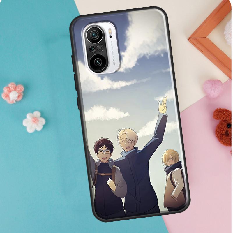 Yuri On Ice Anime-Hülle für POCO F3 F1 F2 M3 M4 X4 Pro GT X3 Pro Abdeckung für Xiaomi Mi 11 Lite 12 X Mi 11T Pro