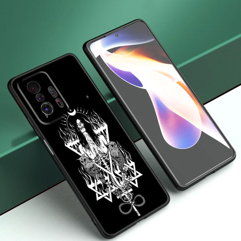 Dämonisch Satanisch Gruselig Schädel Handyhülle Für Xiaomi Mi A2 8 9 SE Note 10 10T 11 12 Lite 9T 11T 12S 12T Pro A3 6X 12X Schwarze Hülle