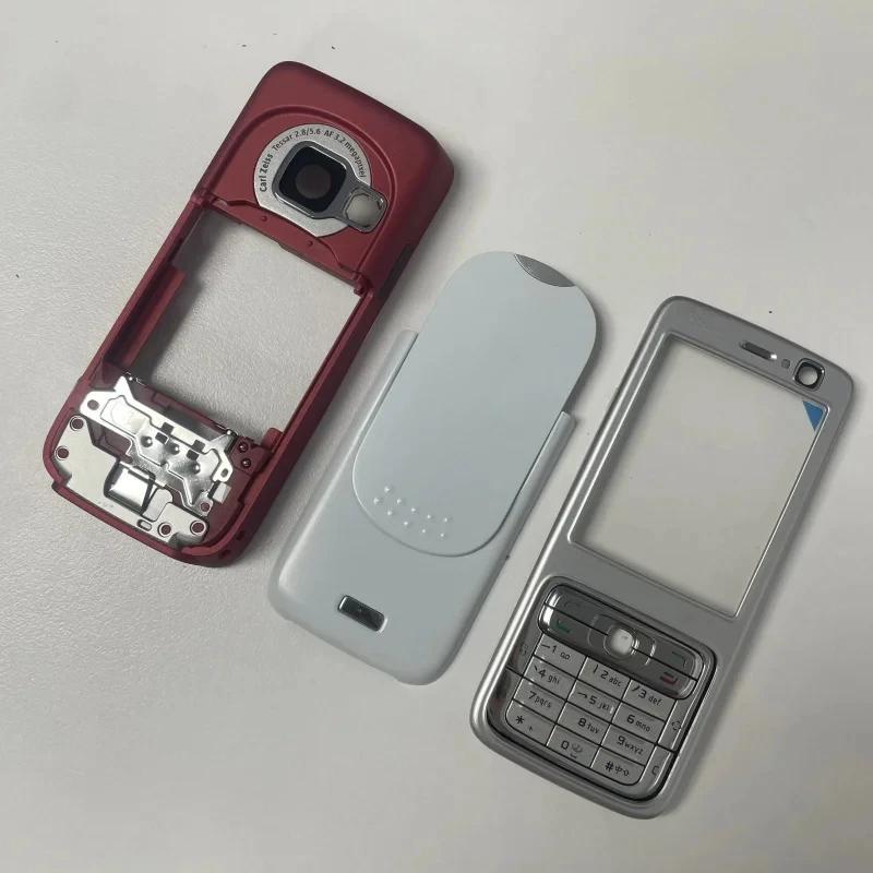 Complete front cover keyboard For Nokia E66 N73 battery back cover High quality housing Keypad N73