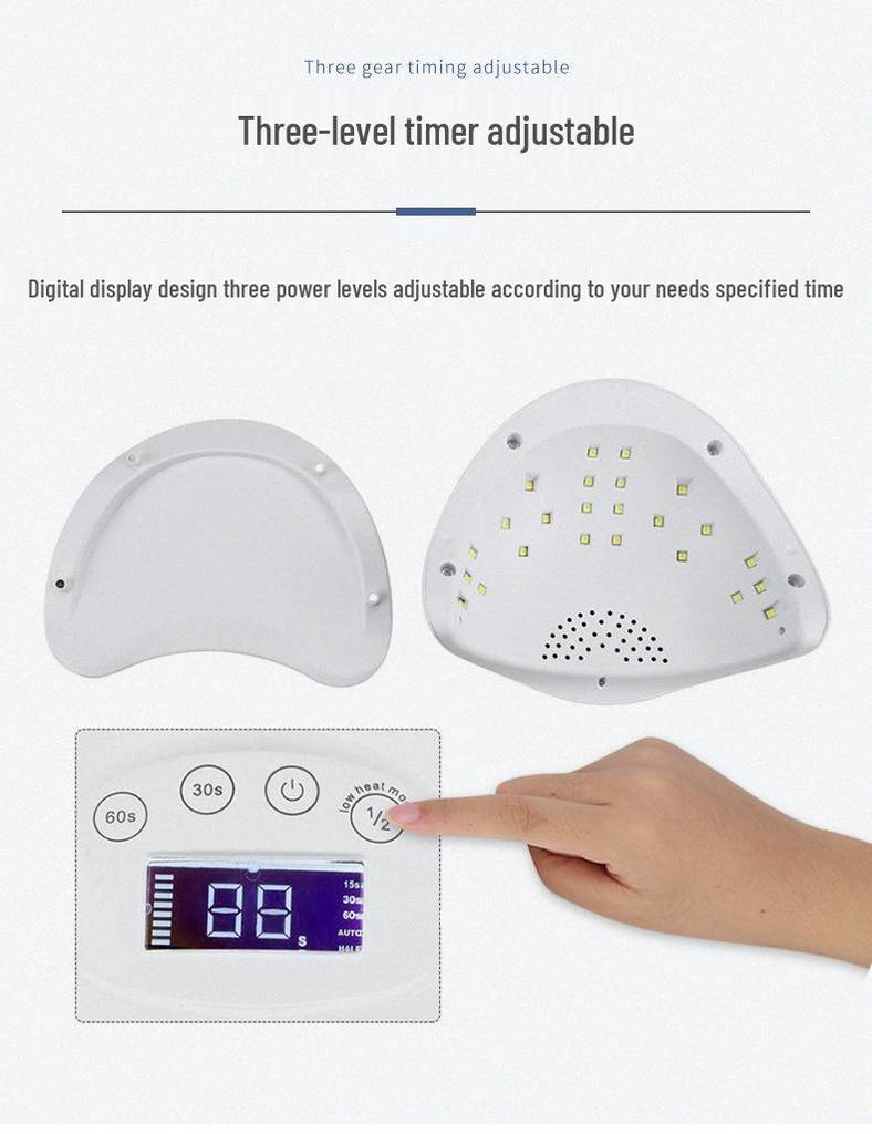 SUN12C34S 48W Nail Lamp: Touchscreen, Intelligent Induction Phototherapy System