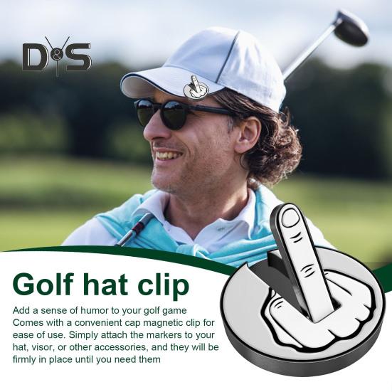 Značkovač golfových míčků Middle Finger s magnetickou sponou na klobouk Vodotěsný nástroj na zarovnání míčku Golfové příslušenství pro milovníky golfu