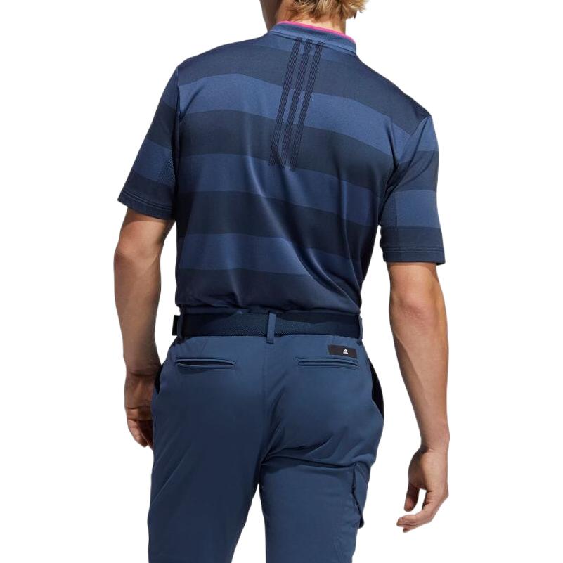 adidas Gestreifter Logo Pullover Poloshirt Herren Poloshirts Blau GL4639