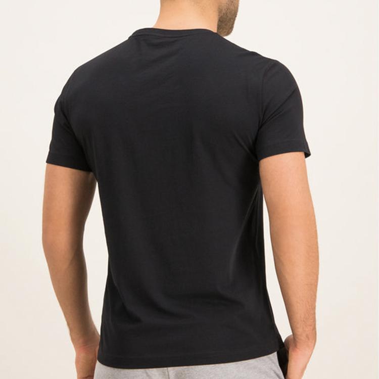 Emporio Armani EA7 Letter And Number Print Crew Neck Casual Short Sleeve T-Shirt Men Tops Black 8NPT10-PJNQZ-1200