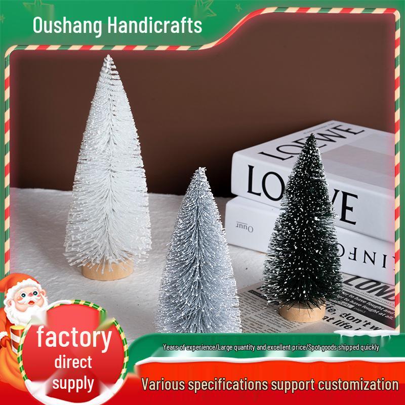 Mini White Christmas Tree Tabletop Ornament - Snowy Holiday Decoration & Photography Prop