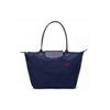 (L, Azul marino) Bolso de hombro individual, bolso clásico portátil de aniversario, bolso de mano individual para mujer