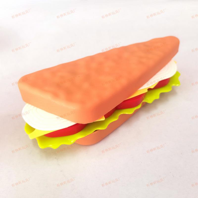 Diy Children'S Play House Burger Western Food Kitchen Simulation Breakfast Toast Sandwich Food Play Model