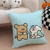 LLine Dogs Cushion Cover Throw Pillow Cover Hidden Button Durable Polyester Chair Cushion