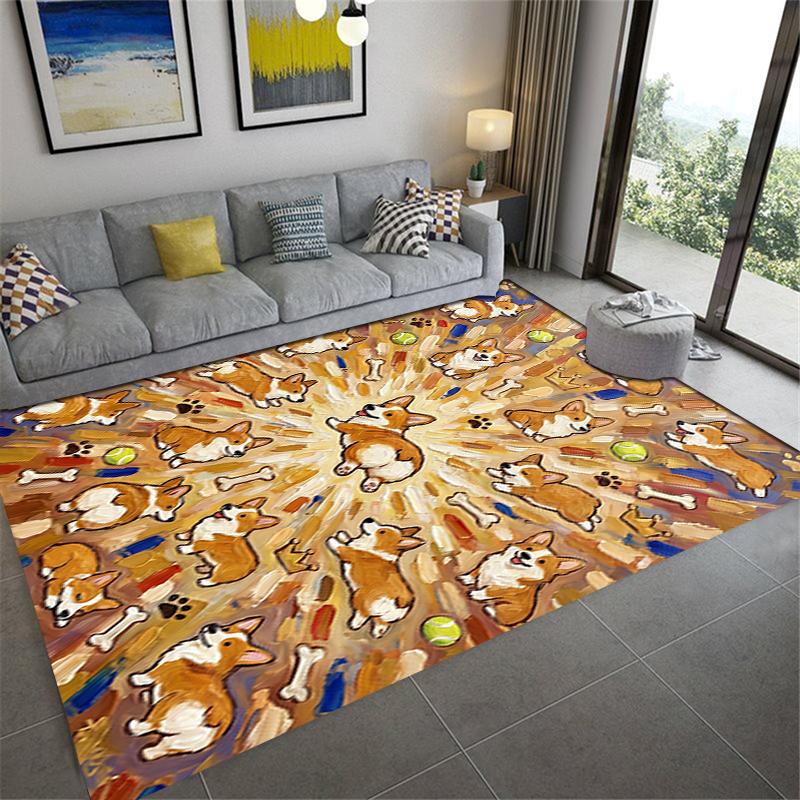 2025 New Cute puppy Carpet Rug for Living Room Bedroom Home Sofa Decoration,Kids play Non-slip Floor Mat