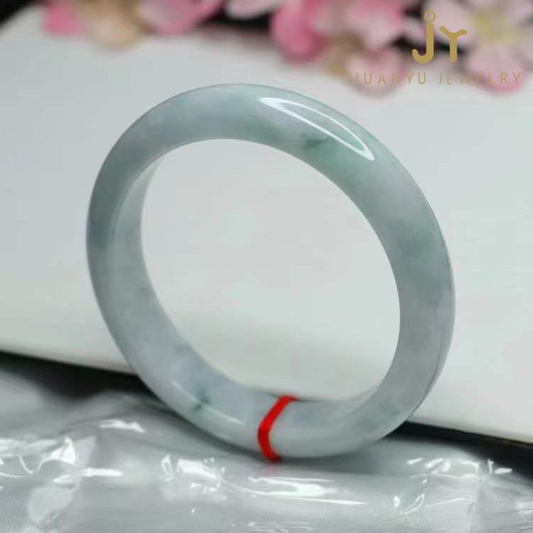 Juanyu Natural Jade Bangles for Women Myanmar Jade Bangles Handcarved Jadeite Bangles