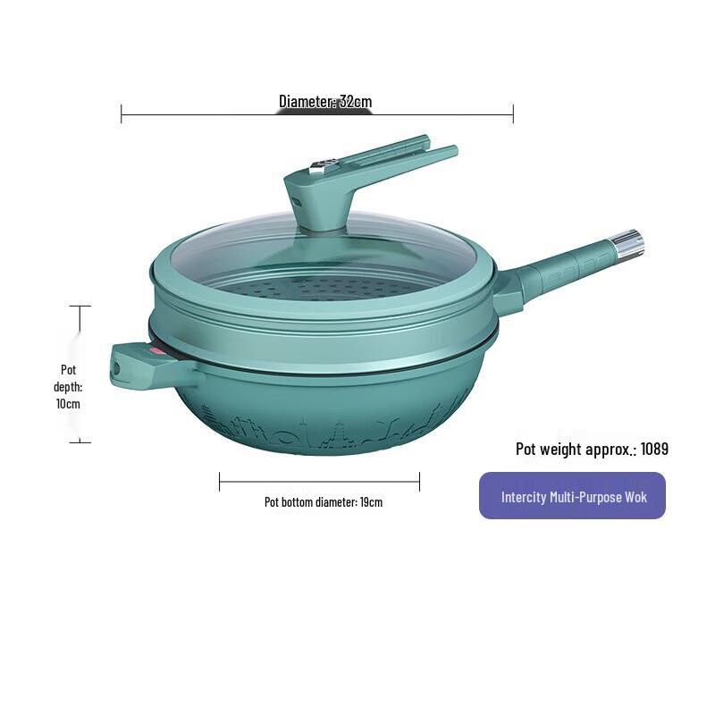 Diboron Intercity Series 8-in-1 Embossed Non-Stick Multi-Purpose Pot