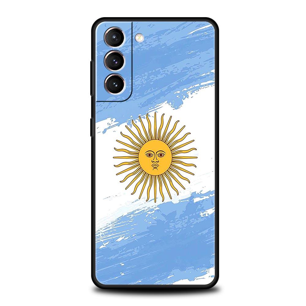Argentina Flag Soccer 10 Soft Phone Case For Samsung Galaxy S23 S23 S22 S21 S20 FE Ultra 5G S10 S10E S9 S8 Plus 20 Cover Bumper