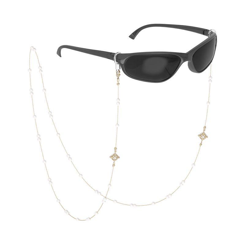 

Sanheng Sun Hunter Оригинальная цепочка для очков с жемчугом в виде цветка-де-лис, защита от потери, простая и роскошная, стильные нишевые аксессуары Iris pearl glasses chain (light titanium)