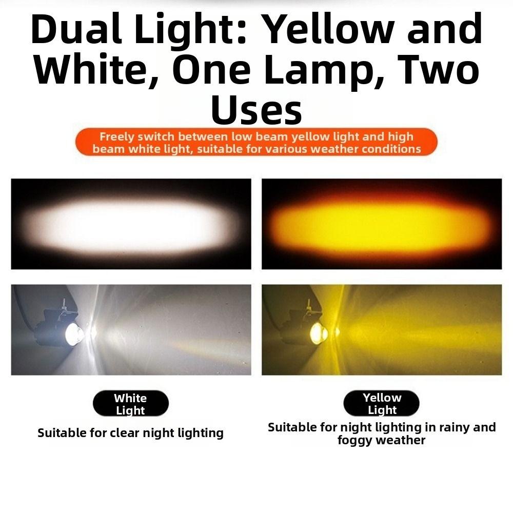 2Pcs Fisheye Lens Motorcycle Mini Driving Light LED Headlight Projector  Car Additional Lights