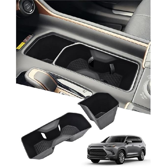 Cup Holder Erts Compatible With Ford Explorer -2024 Accessories, Non-Slip Silicone Center Console Cup Holder Protector Organizer For Explorer