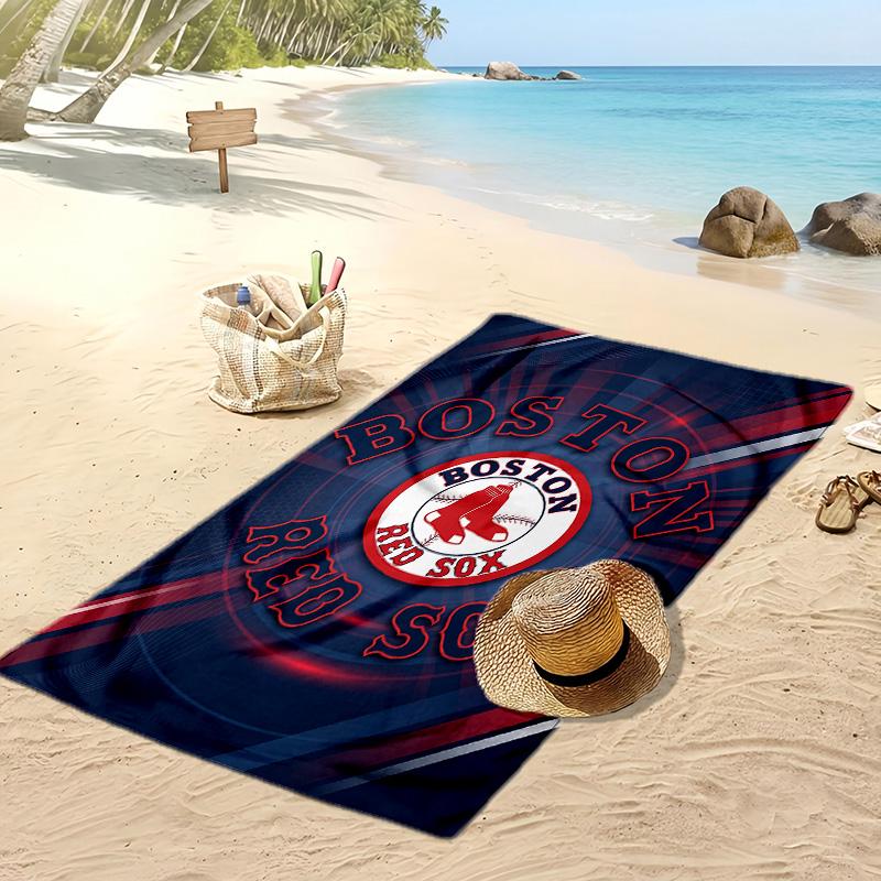 Boston Red Sox Print Beach Towel Soft Portable Quick?dry Towel For Pool Summer Vacation Outdoor Sport