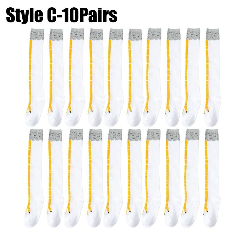 Women Funny Chicken Feet Socks Over Knee Socks Ostrich Print Slimming Socks Autumn Winter Long Tube Stockings for Ladies