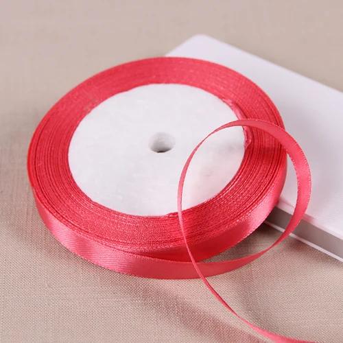 10mm Satin Ribbons DIY Wedding Birthday Party Artificial Silk Roses Crafts Supplies Sewing Acces Scrapbooking Material 25Yards
