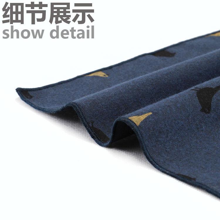 Business Casual Men'S Formal Suit Pocket Towel Handkerchief Towel Square Towel, British Cartoon Cotton Cloth Square Towel