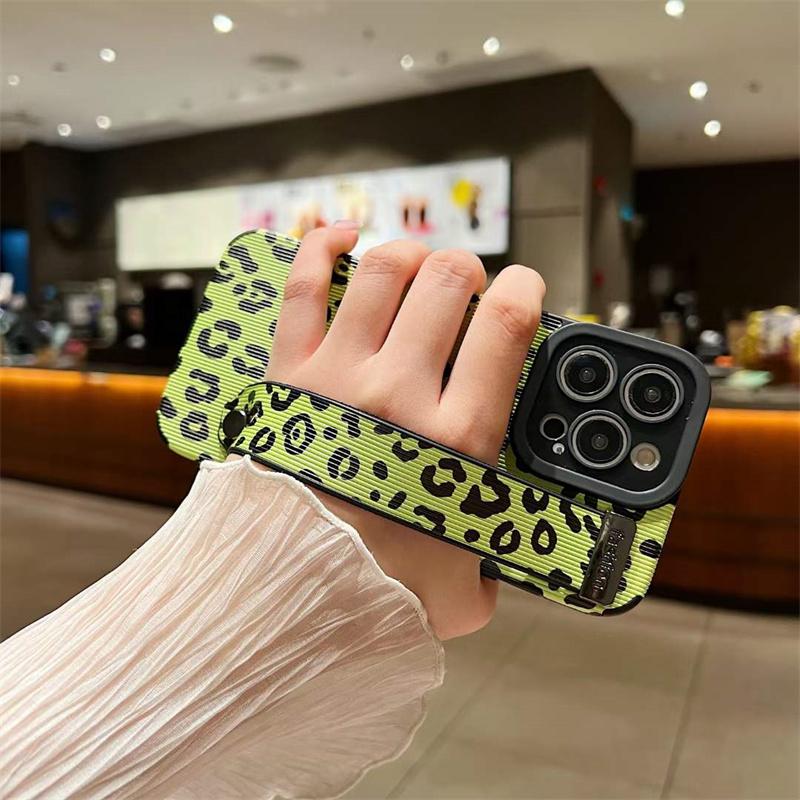 Buy Fashion Leather Wrist Strap Phone Case For iPhone 14 13 12 11