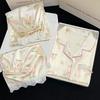 Peach Lace Pajamas Women'S Summer Ice Silky High-End Short-Sleeved Trousers Sweet Home Set