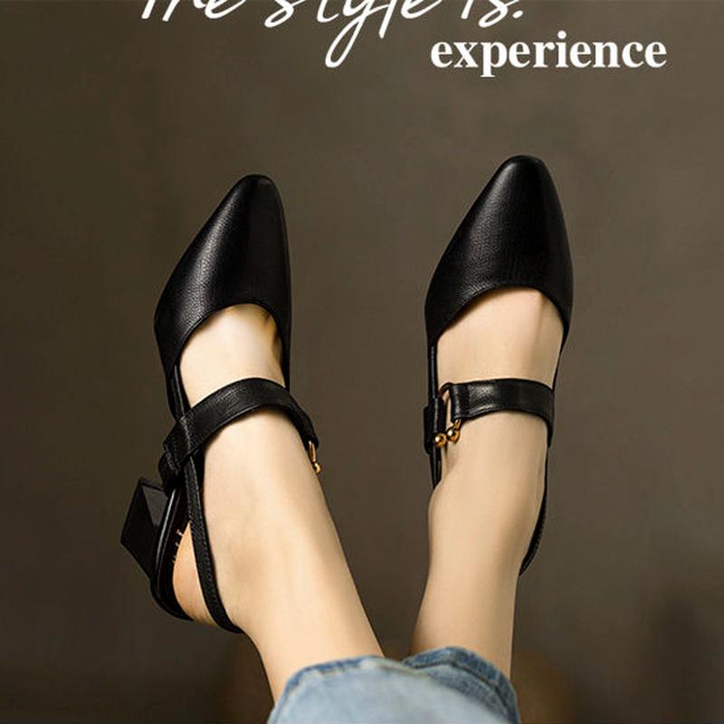 Blockabsatz Sandale Damen Mittelhoher Absatz Schuh Klobig Echtes Leder Schuhe Sommer Neu 2024 Sandalen Damenmode Elegant Schwarz Heiß