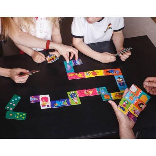 Gra Edukacyjna Crazy Domino 2W1 Nauka Liczenia Zwierzęta Roter Kafer