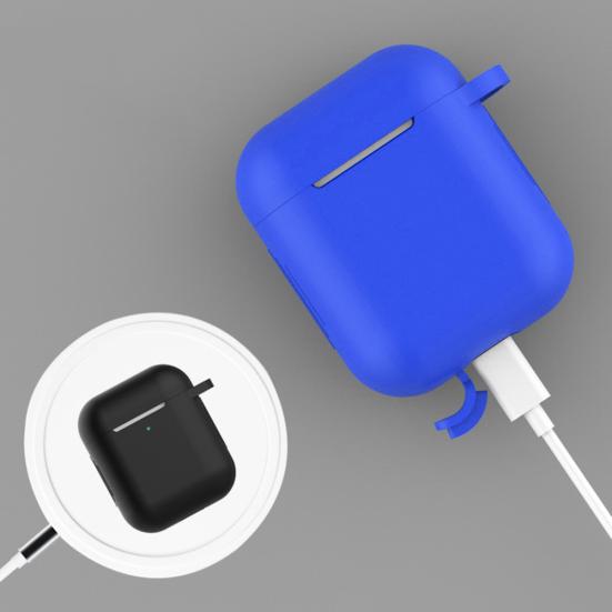 Silicone Mini Earphone Protective Case Storage Box with Lanyard for Air-Pods 1 2