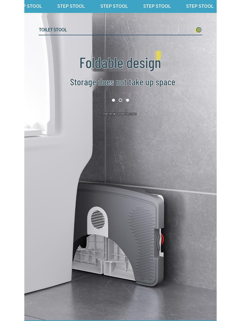 Foldable Toilet Footrest Stool for Elderly and Pregnant Users