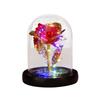Artificial Rose Flowers Glass Rose LED Light  Gift For Valentine's Day