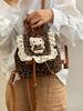 Korean Ruffle Lace Retro Leopard Print Girls' Kitten Backpack - Cute and Versatile Cartoon-Style Design