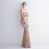 Vestido longo de lantejoulas para festa, vestido noturno para banquete, vestidos de noite