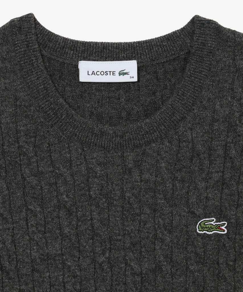 LACOSTE Women'S Cable Crew Neck Sweater Af183E-56N El6
