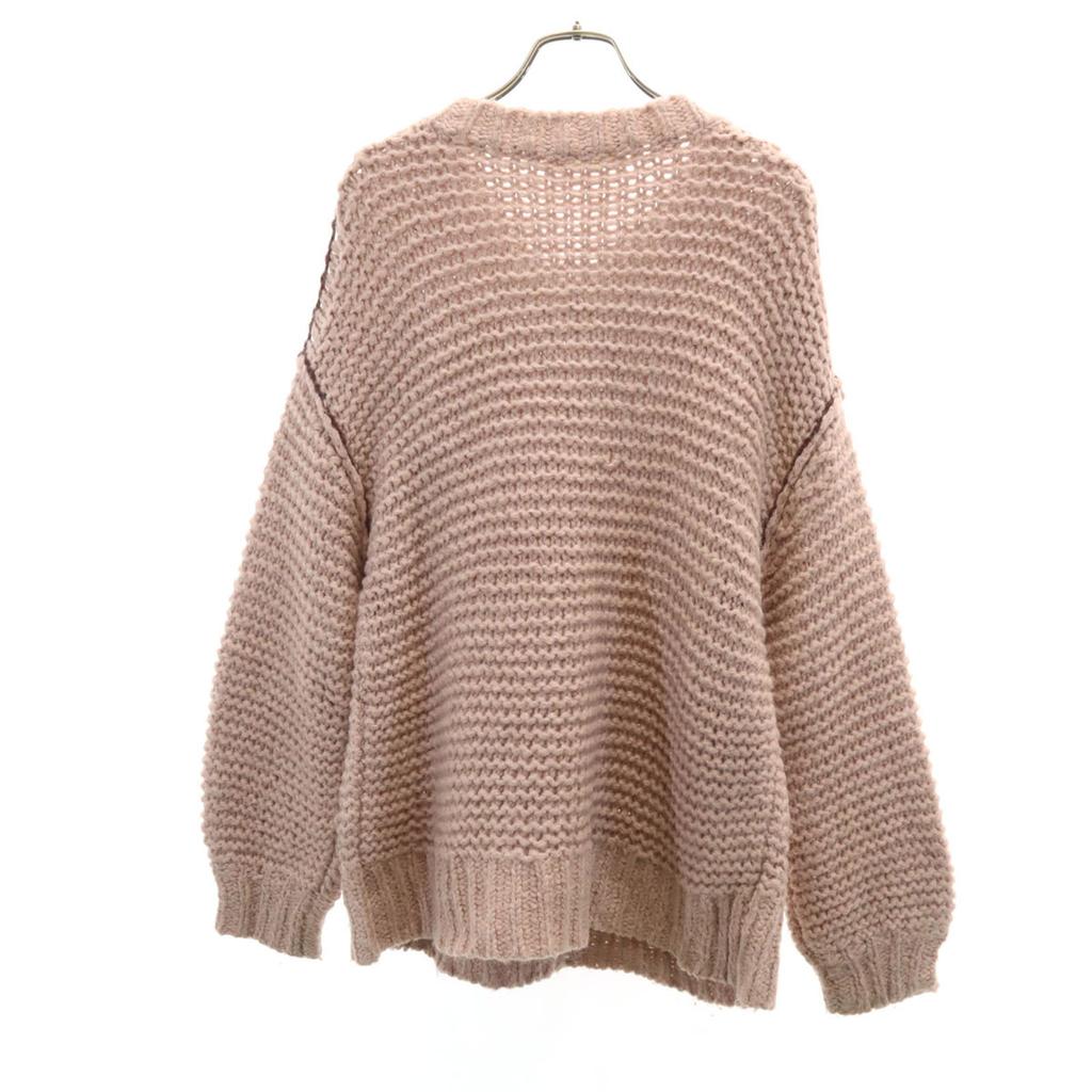 Mila Owen Long sleeve V neck sweater F pink knit Women Used