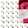 Exquisite Fashion 26 English Alphabet Style Ring Letter Fashion Copper Ring
