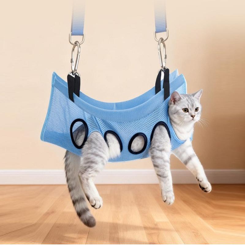 Detachable Pet Grooming Bed Cats Dogs Foldable Fixed Hammock For Nail Trimming  Pet Bath Care Stainless Steel Mesh Frame