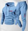 New Men's Pullover Hooded Sweater Printed Logo Letter Loose Sweater Jacket Long Sleeve Trousers Cover