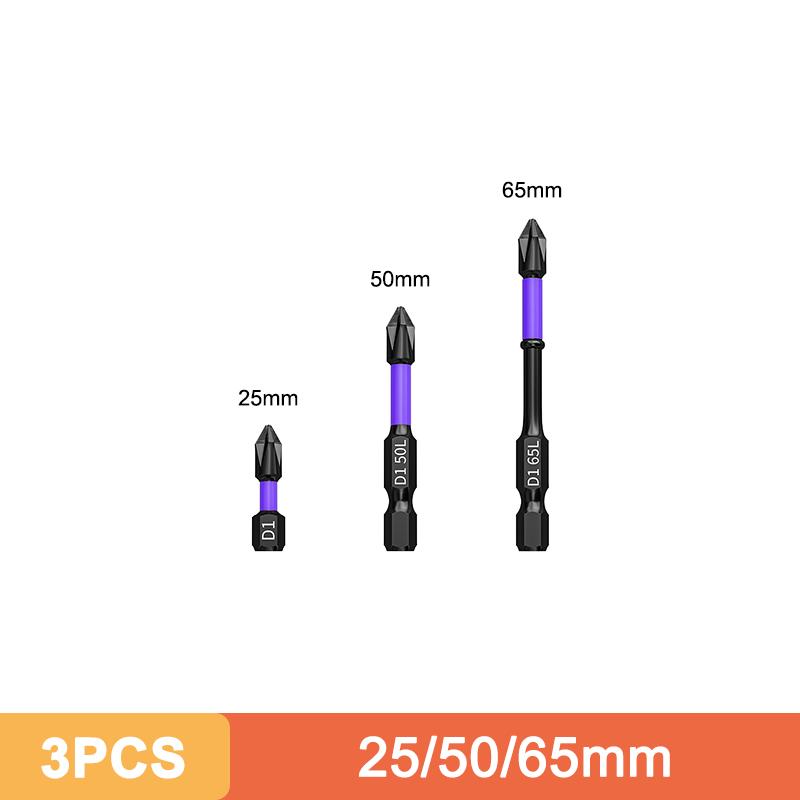 Strong Magnetic D1 Anti-shock Batch Head Hand Electric Drill Bit Cross Screwdriver High Hardness Non-slip Screwdriver Bit Set
