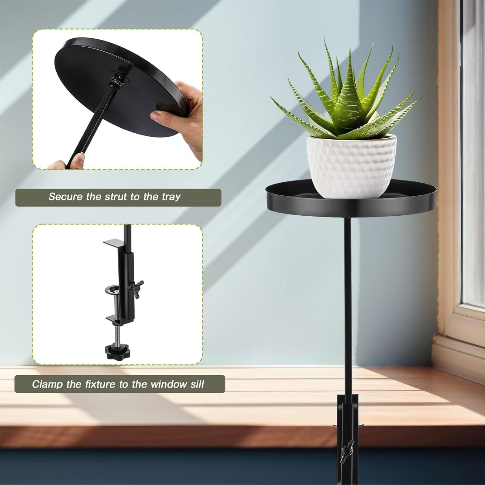 Полки для комнатных растений на окно Регулируемая металлическая плавающая полка на подоконник Стойка для растений Держатель для комнатных растений Настенная выдвижная полка CN 3990₽