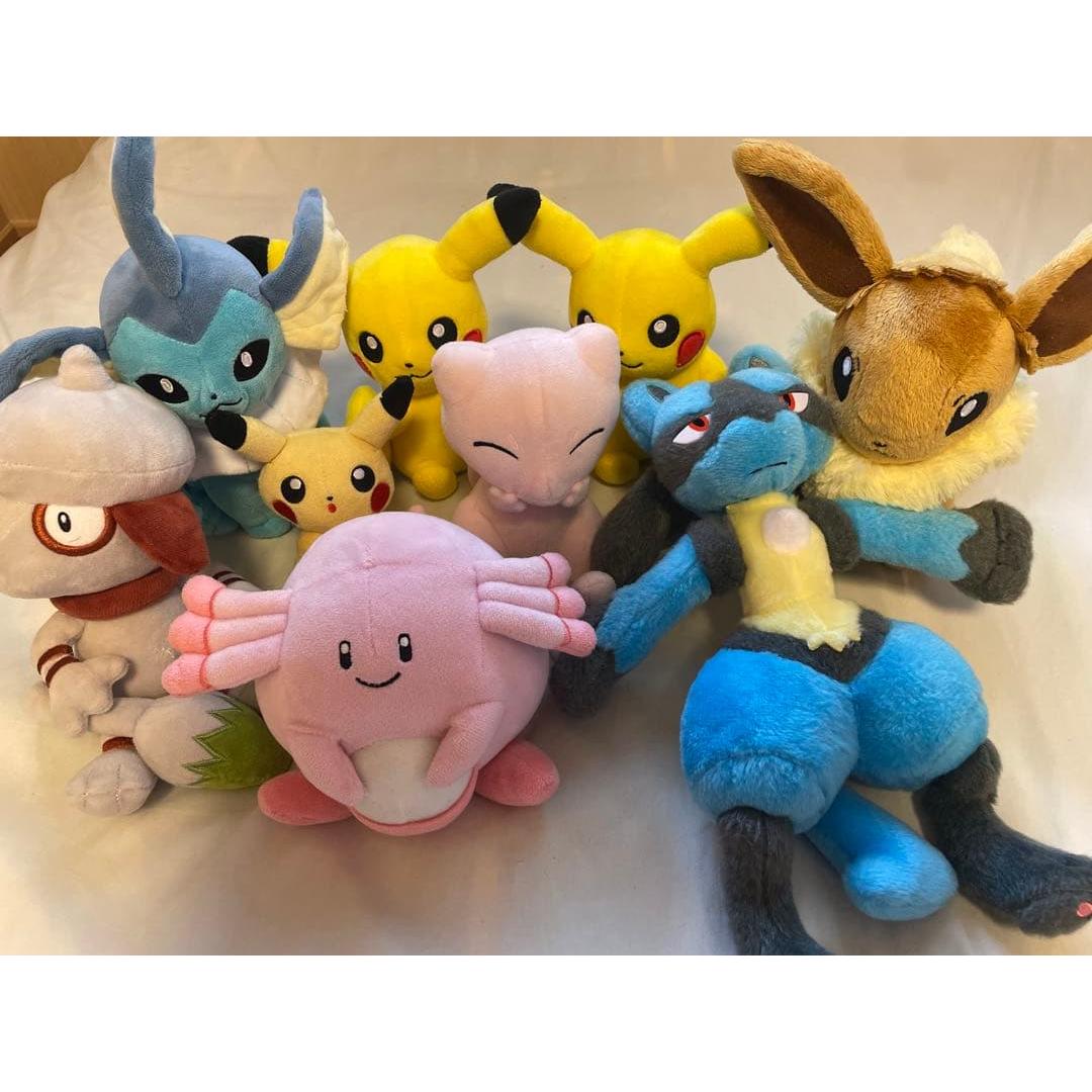 Pokemon stuffed toys set of 9 sold in bulk