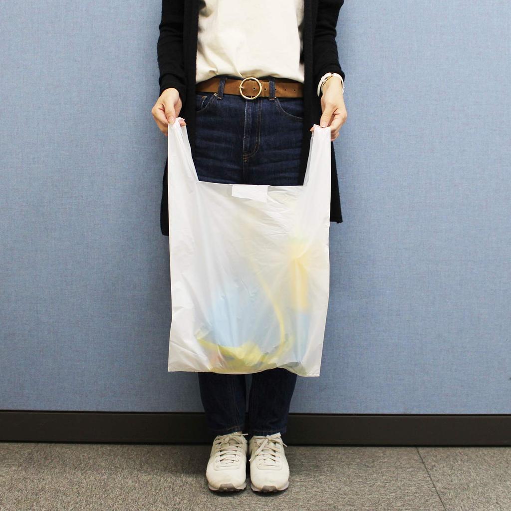 Household Japan Disposable Polyethylene Shopping Milky East Japan West Japan 100 (PE) Bags, White, No. 60, No. 50, 0.018mm Thick, Bags, TE-50