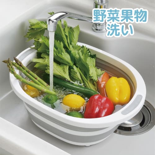 Tamahashi Days Foldable Dish Drainer with Bottom Container, 40 X 31.7 X 15.2 Cm, DS-09, with a Cutting Board and Dish Drying Rack