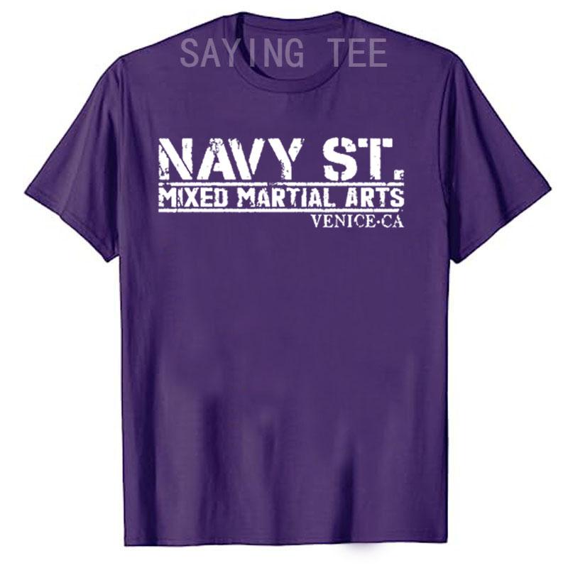 Navy Street Kingdom MMA Mixed Martial Arts Gift T-Shirt Letters Printed Saying Tee Tops Graphic Outfit Cool Short Sleeve Blouses