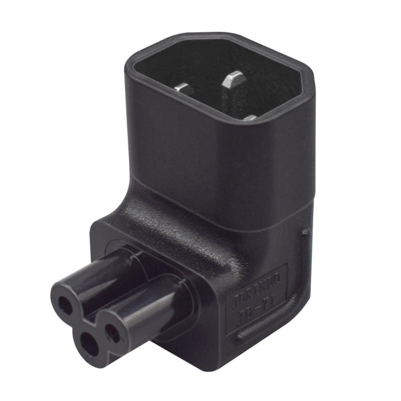 IEC320 C5 Power Converter IEC C14 Male Plug to C5 Female Up/Down Angle Connector 10A 250V Socket Plug Converter