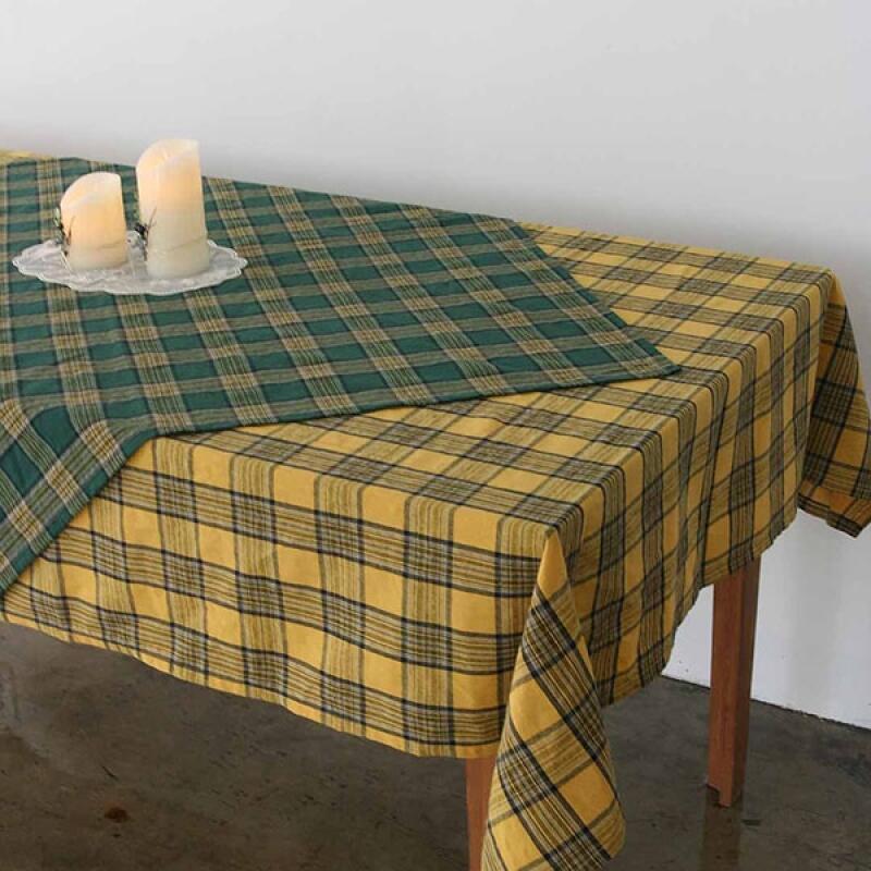 

Vintage Check Tablecloth - Yellow 125x210 Yellow