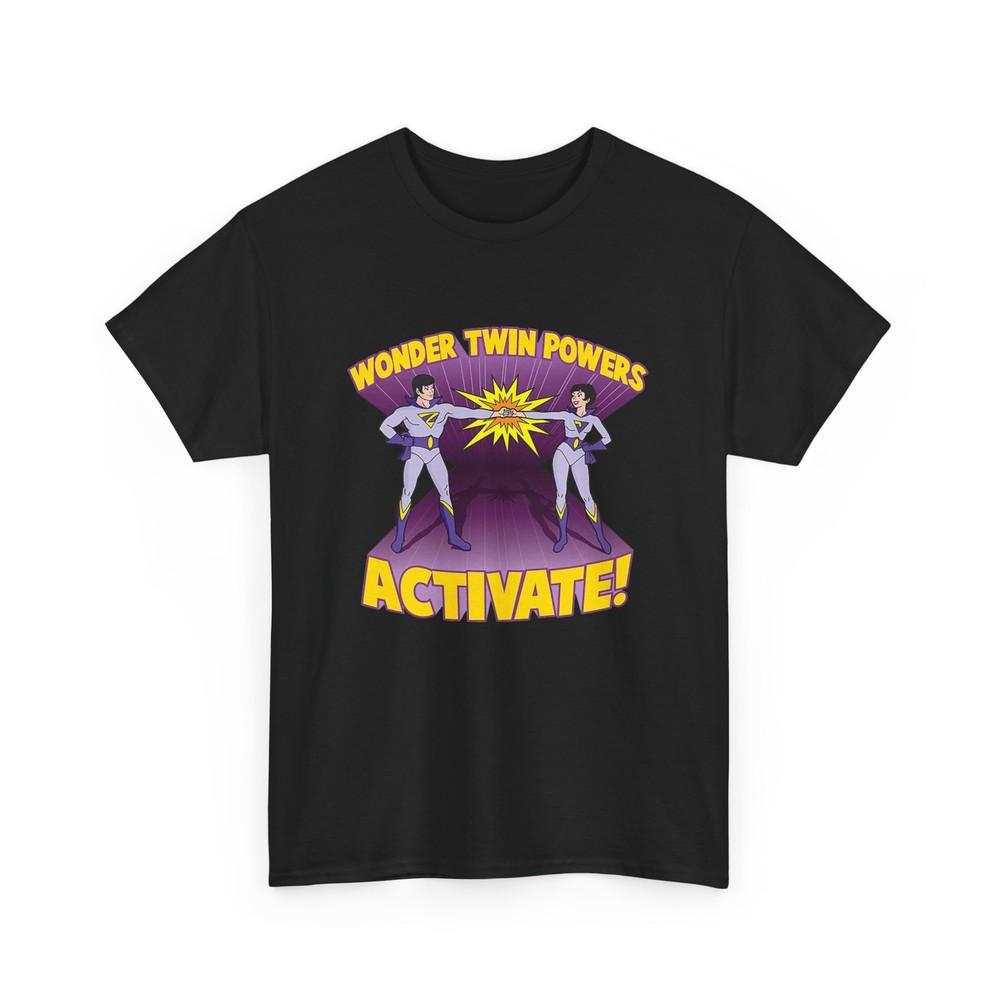 

Wonder Twins Power T-Shirt, Matching Superhero Tees, Retro Cartoon Shirt XL