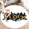 BaltimoreRavens Round Area Rug,Carpet Rug for Living Room Bedroom Sofa Playroom Decor,Non-slip Floor Mat