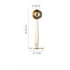 Stainless Steel Coffee Scoop Measuring Tablespoon Stand-up Coffee SpoonTamping 2 In 1 Kitchen Powder Measuring Scoop Coffee Tool